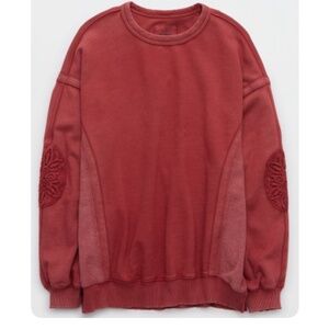 Aerie Keep It Light Crochet Crewneck Sweatshirt - x small- NWT